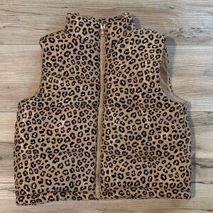 Girls Size 12 Leopard Print Puffer Vest
